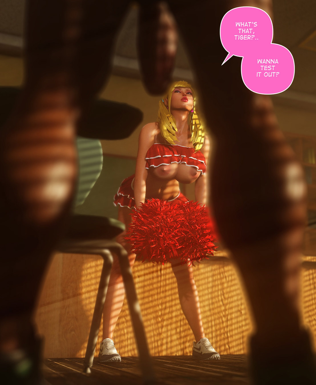 It's stretching my little white pussy so much - Jenny's new uniform